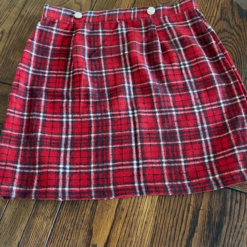 Tartan plaid mini skirt